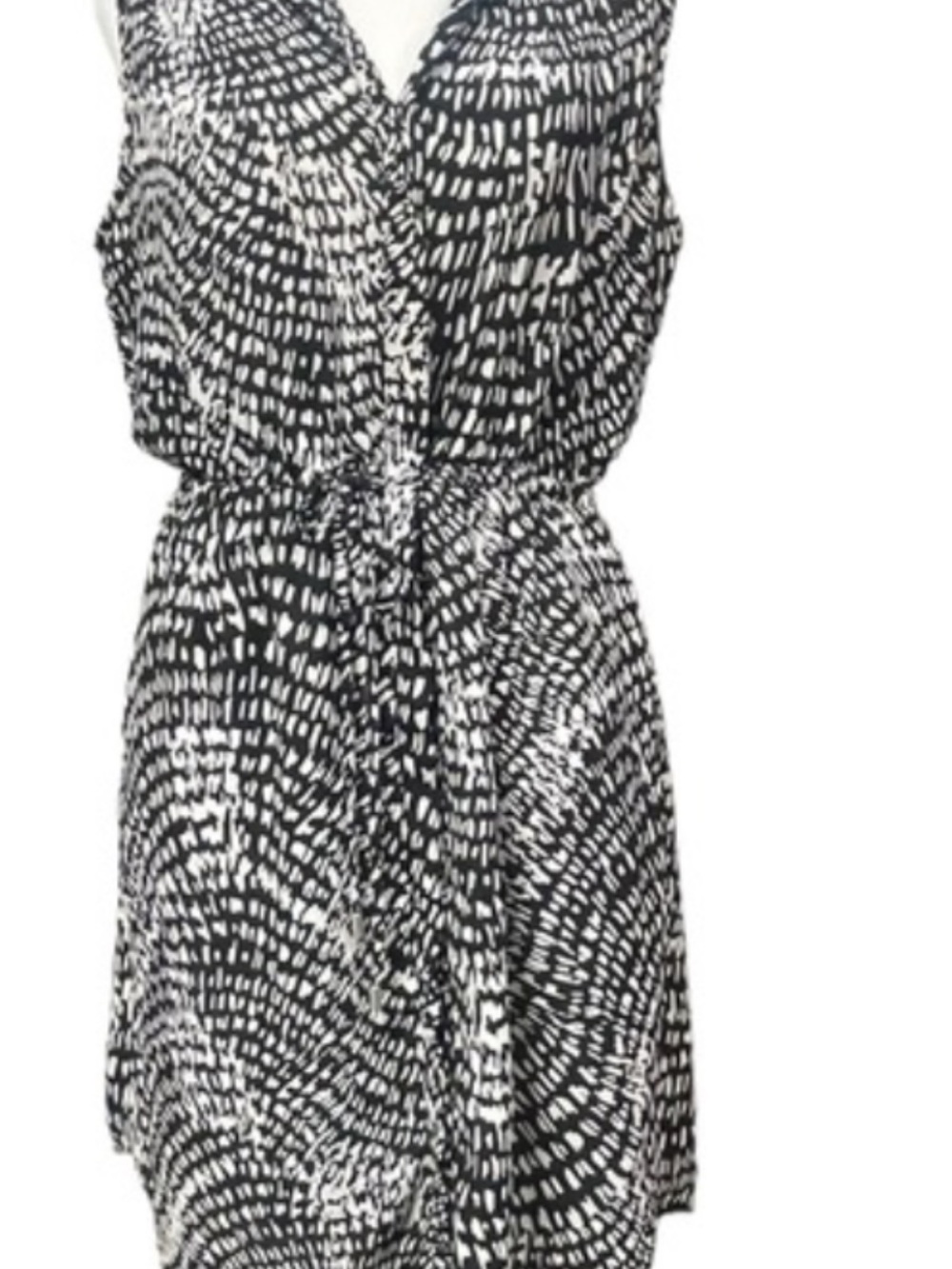Mossimo Supply Co. Black and White Sleeveless Printed Dress